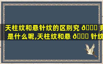 天柱纹和悬针纹的区别究 🐋 竟是什么呢,天柱纹和悬 🐈 针纹的区别究竟是什么呢*